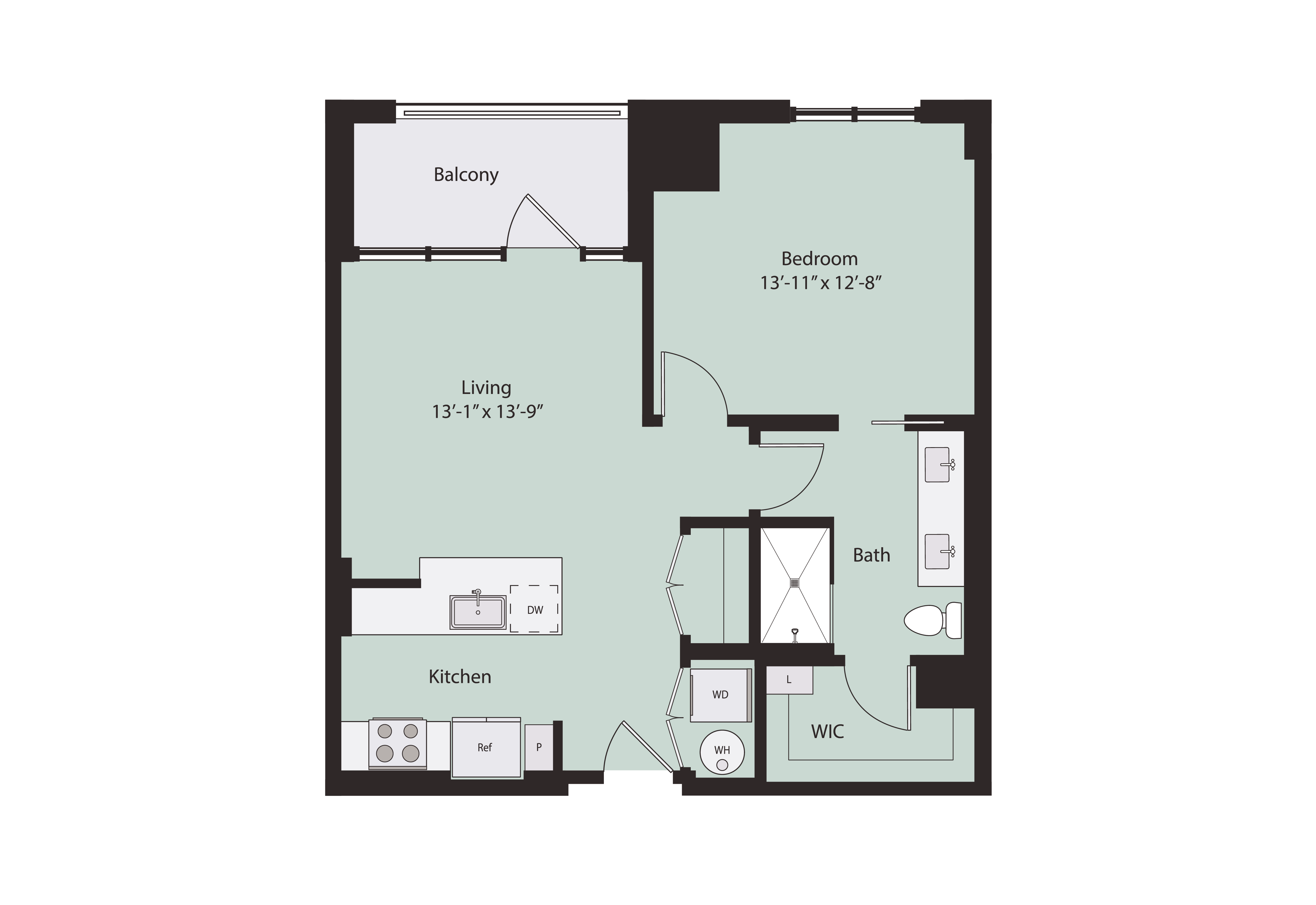Floor plan layout diagram for A6